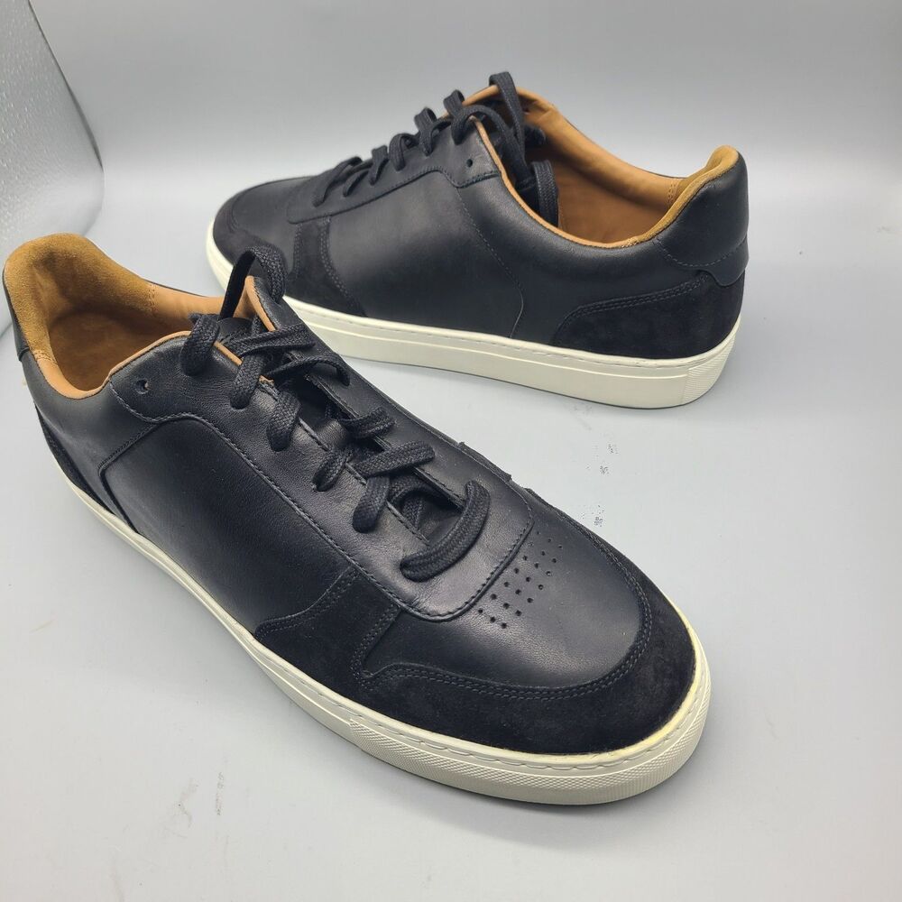 Allen Edmonds Floyd Men Sneakers Shoes Black leather suede sz 11.5 D new